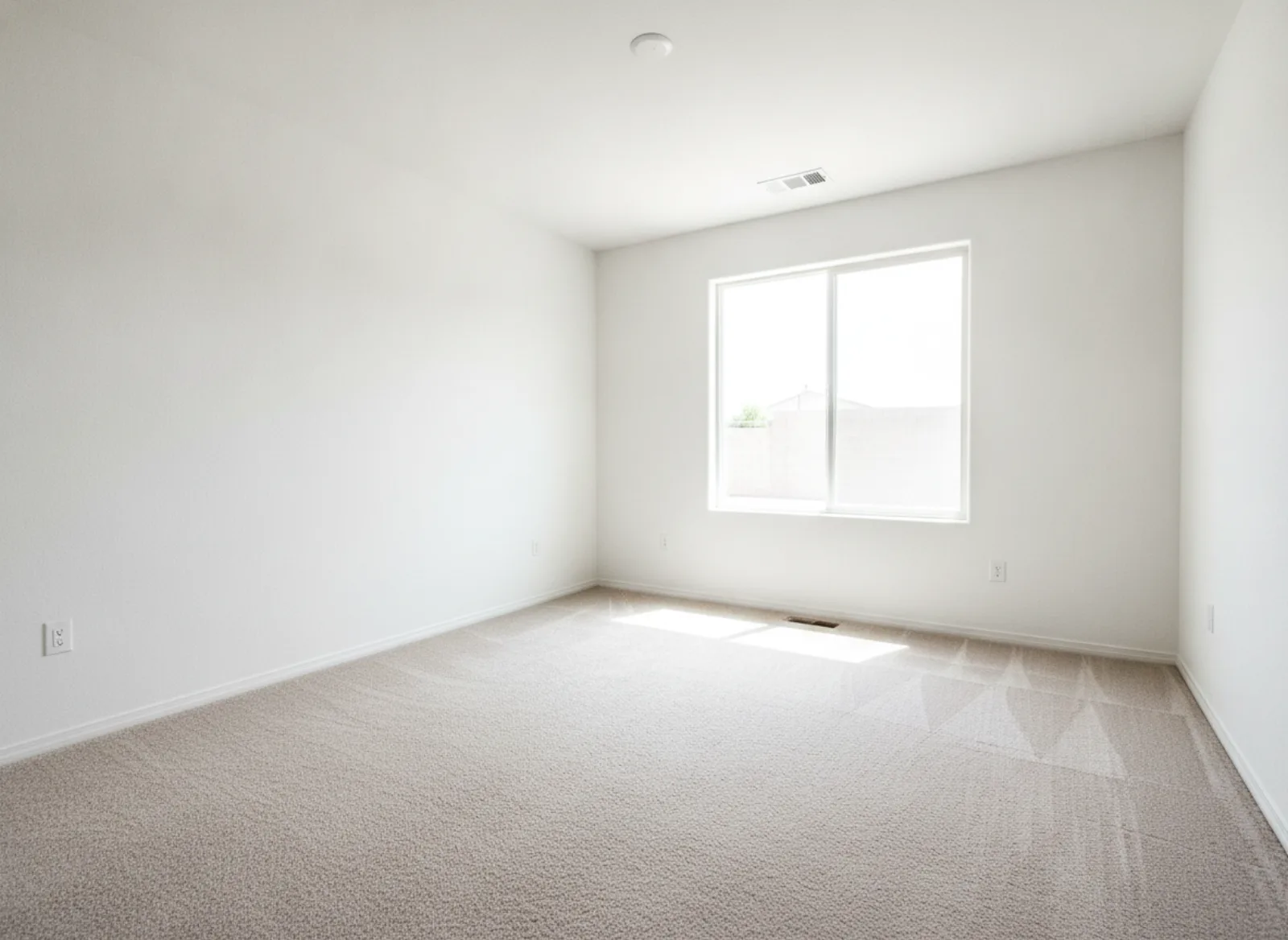 Clean, empty bedroom after mattress removal in El Paso